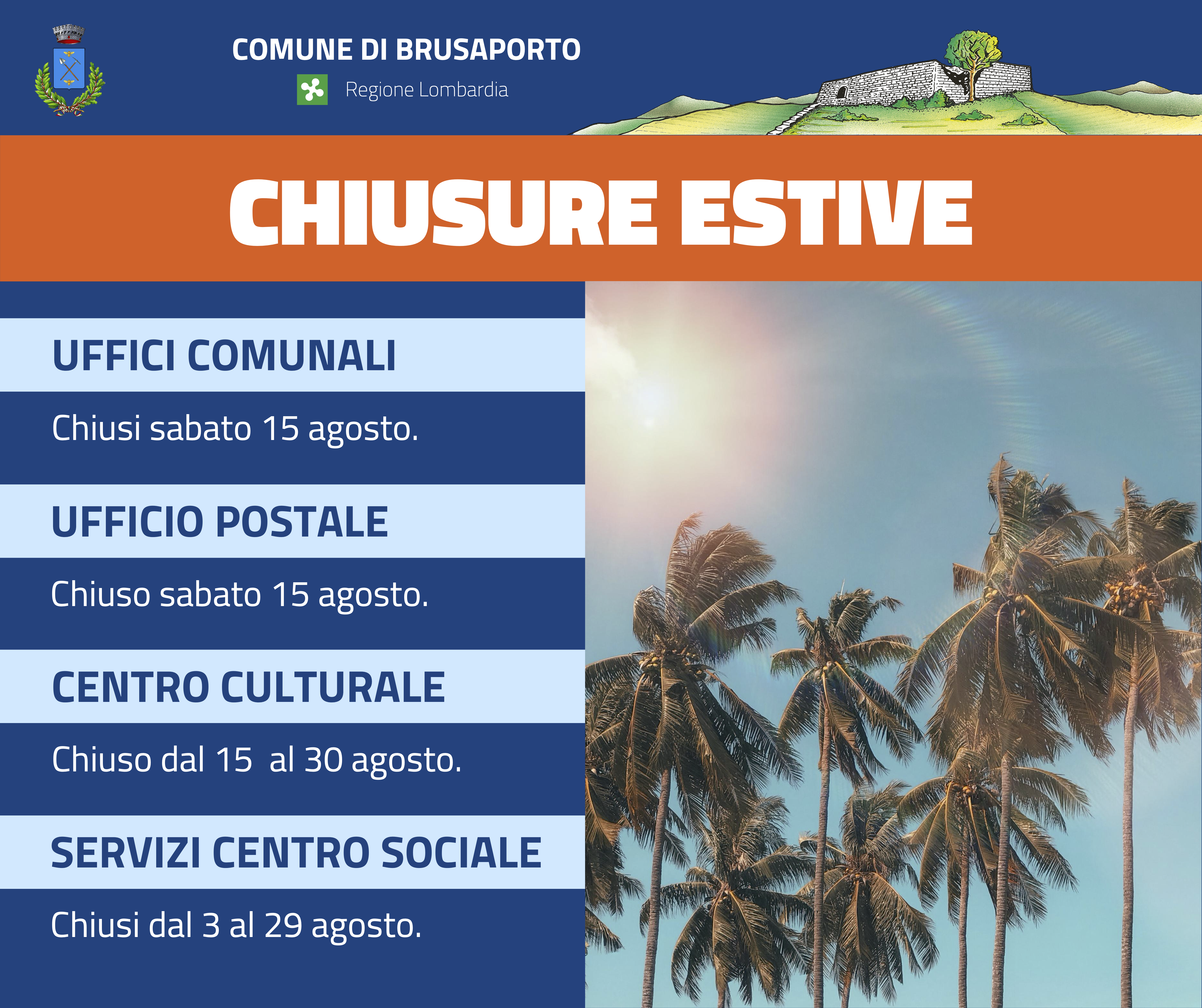 Immagine che raffigura Chiusure estive