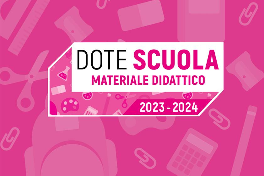 Immagine che raffigura Dote Scuola 2023/2024 - Materiale didattico e Borse di studio statali