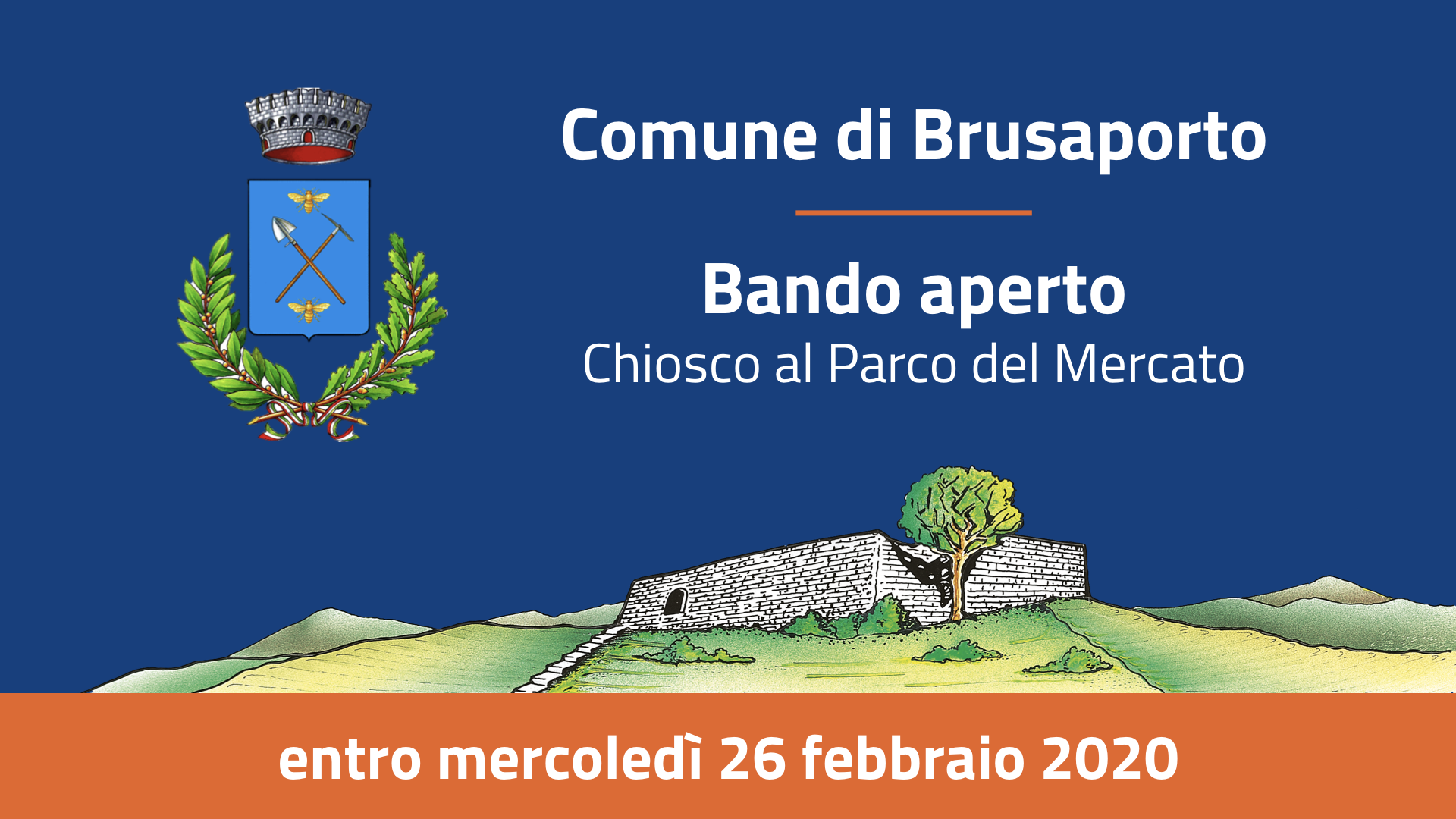 Immagine che raffigura Bando aperto - Chiosco al Parco del Mercato